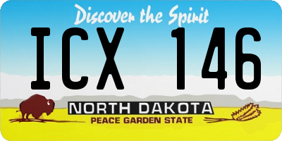 ND license plate ICX146