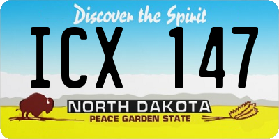 ND license plate ICX147