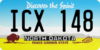 ND license plate ICX148