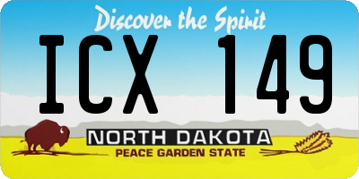 ND license plate ICX149