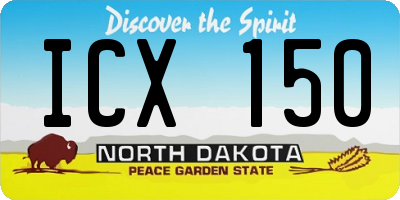 ND license plate ICX150