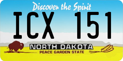 ND license plate ICX151