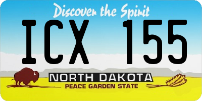ND license plate ICX155