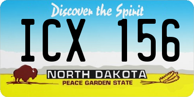 ND license plate ICX156