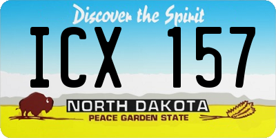ND license plate ICX157