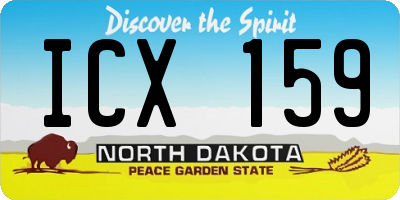 ND license plate ICX159