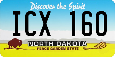 ND license plate ICX160