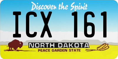 ND license plate ICX161