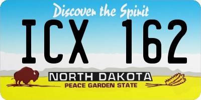 ND license plate ICX162