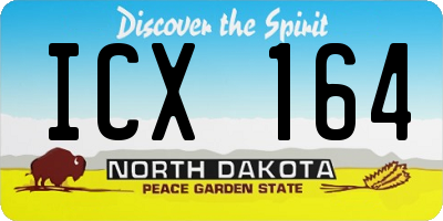 ND license plate ICX164
