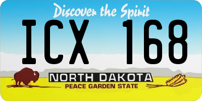 ND license plate ICX168