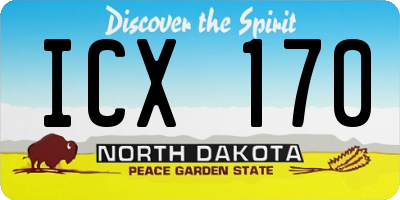 ND license plate ICX170
