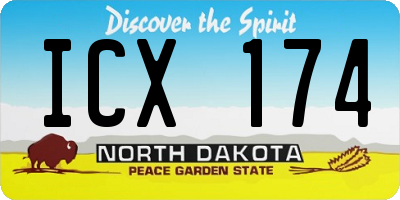 ND license plate ICX174