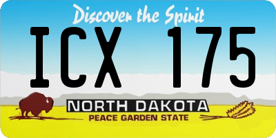ND license plate ICX175