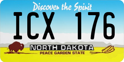 ND license plate ICX176