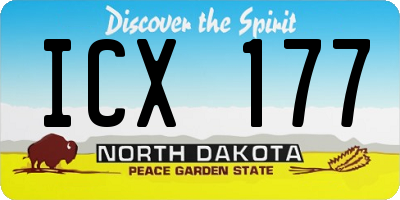 ND license plate ICX177