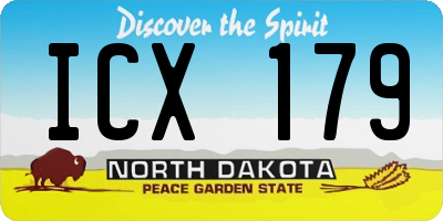 ND license plate ICX179