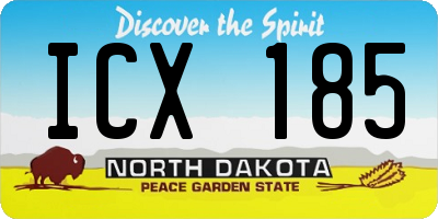 ND license plate ICX185
