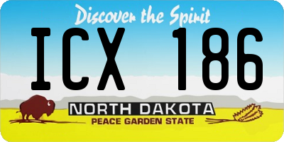 ND license plate ICX186