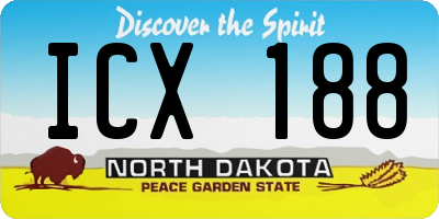 ND license plate ICX188