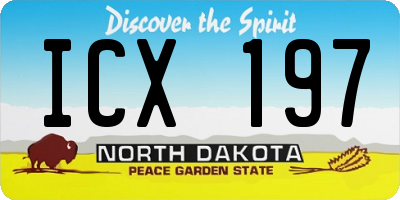 ND license plate ICX197
