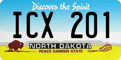 ND license plate ICX201