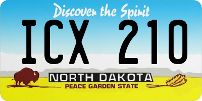ND license plate ICX210