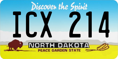 ND license plate ICX214