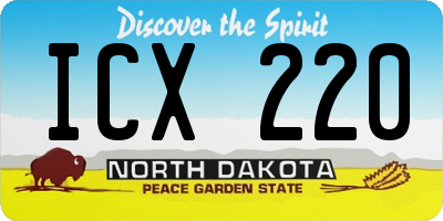 ND license plate ICX220