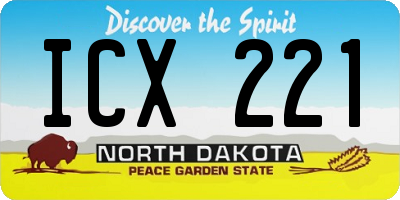ND license plate ICX221