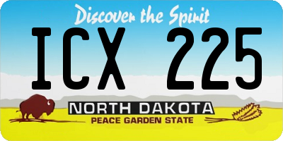 ND license plate ICX225