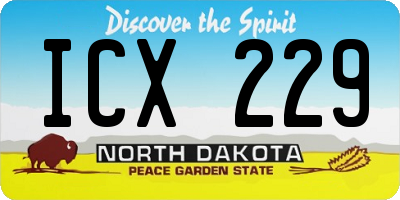 ND license plate ICX229