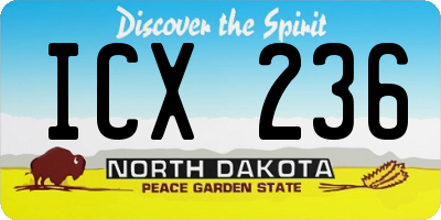 ND license plate ICX236