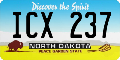ND license plate ICX237