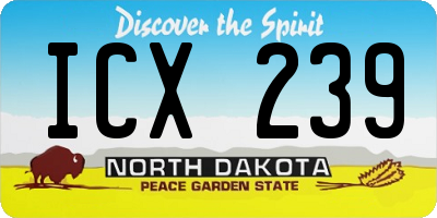 ND license plate ICX239