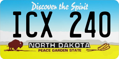 ND license plate ICX240