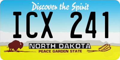 ND license plate ICX241