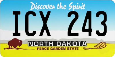 ND license plate ICX243