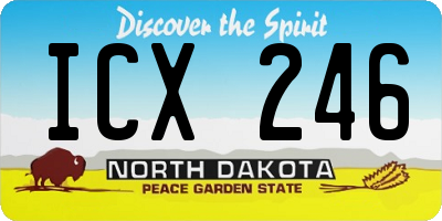 ND license plate ICX246