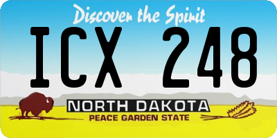 ND license plate ICX248
