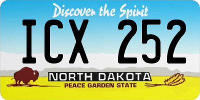 ND license plate ICX252