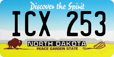 ND license plate ICX253