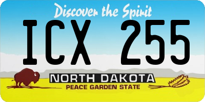 ND license plate ICX255