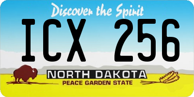 ND license plate ICX256