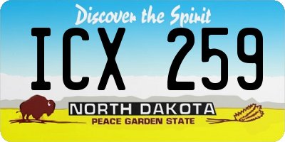 ND license plate ICX259