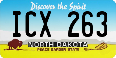 ND license plate ICX263
