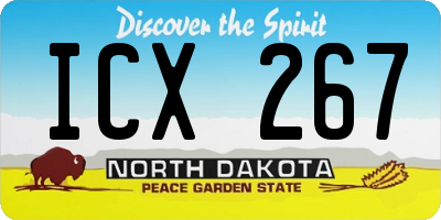 ND license plate ICX267