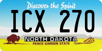 ND license plate ICX270