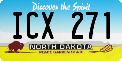 ND license plate ICX271