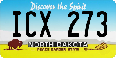 ND license plate ICX273